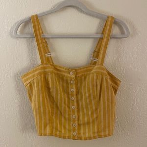 yellow tank top